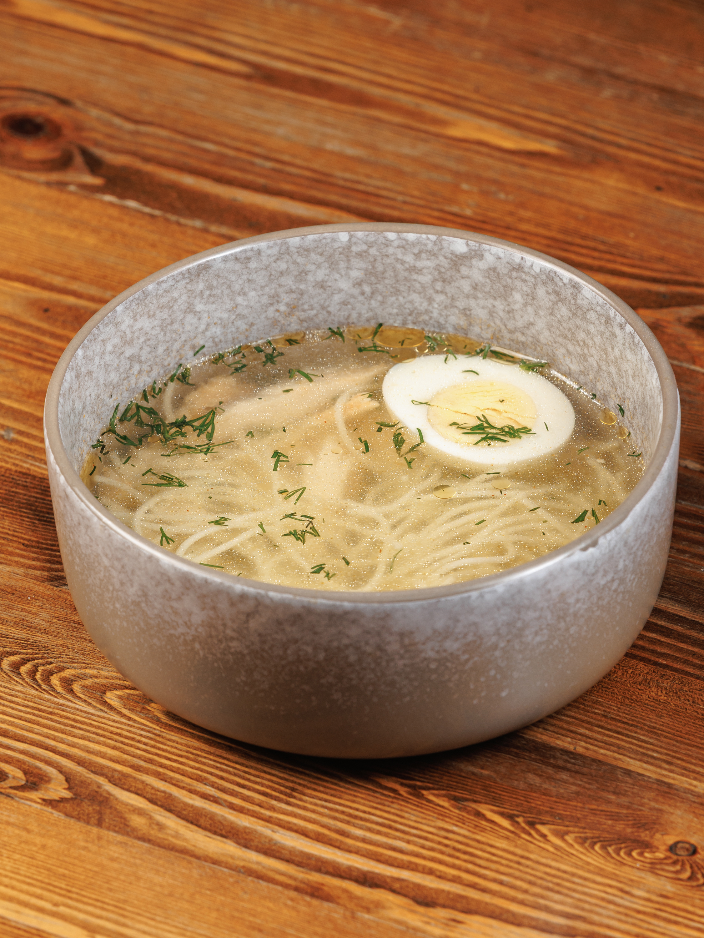 Куриная лапша с яйцом